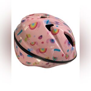 Raleigh Children's Pink Rainbow & Bug Pattern Safety Helmet Infant 44-50 CM